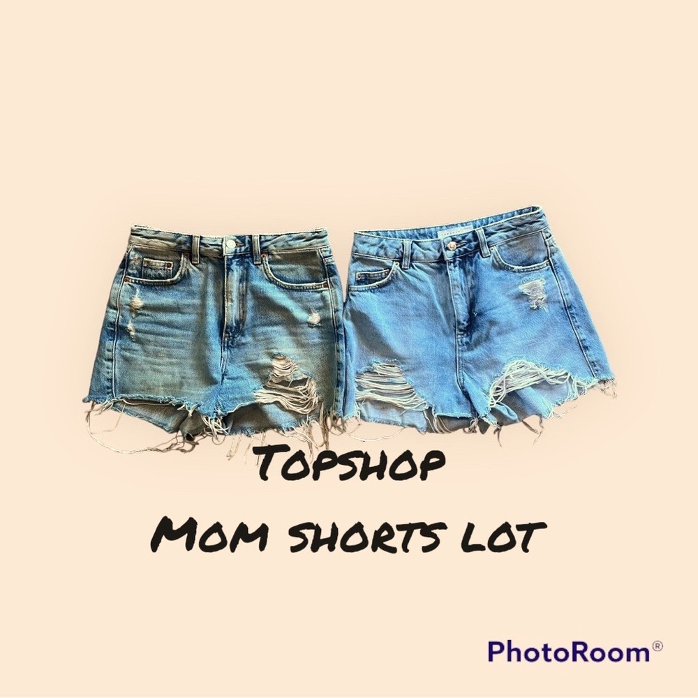 Topshop mom jean shorts lot top shop jean shorts